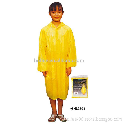 yellow children pvc raincoat